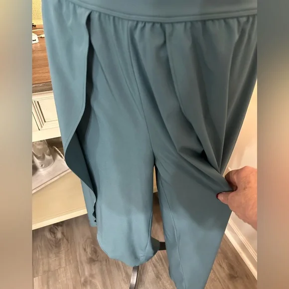 HALARA NWT Breezeful Stone Blue High Waisted Palazzo Pants - Size L - Picture 5 of 14
